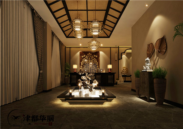 宁夏养生会所设计案例分享|淳朴自然泰式风格下的轻松与惬意
