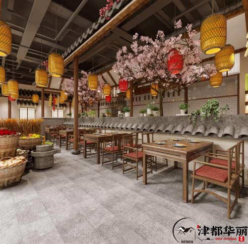 宁夏乡土风格餐厅设计方案鉴赏|乡土淳朴，自然悠闲