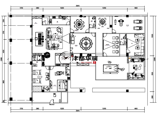 宁夏会所装修设计项目|津都华丽设计